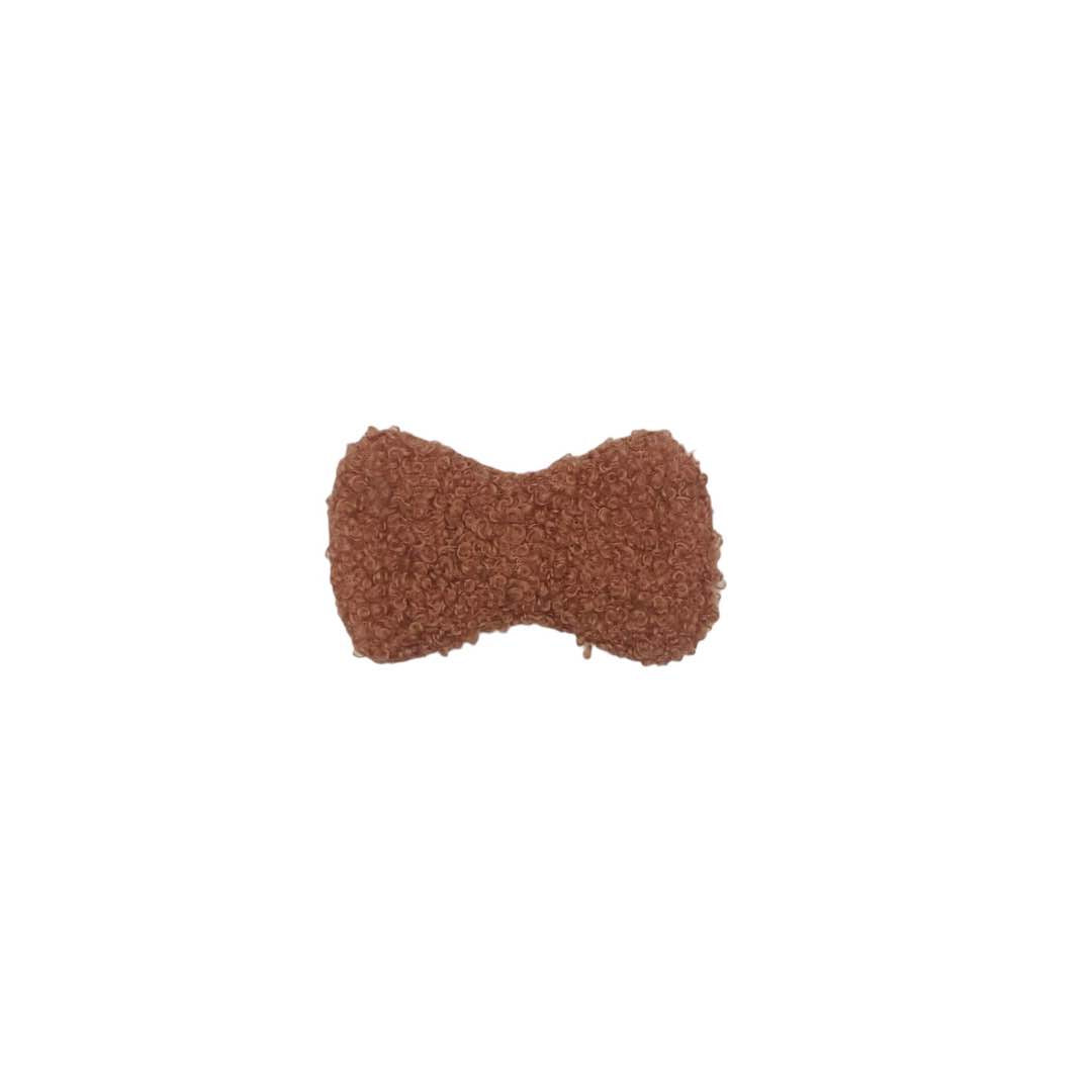 Molletta teddy fiocco rosa