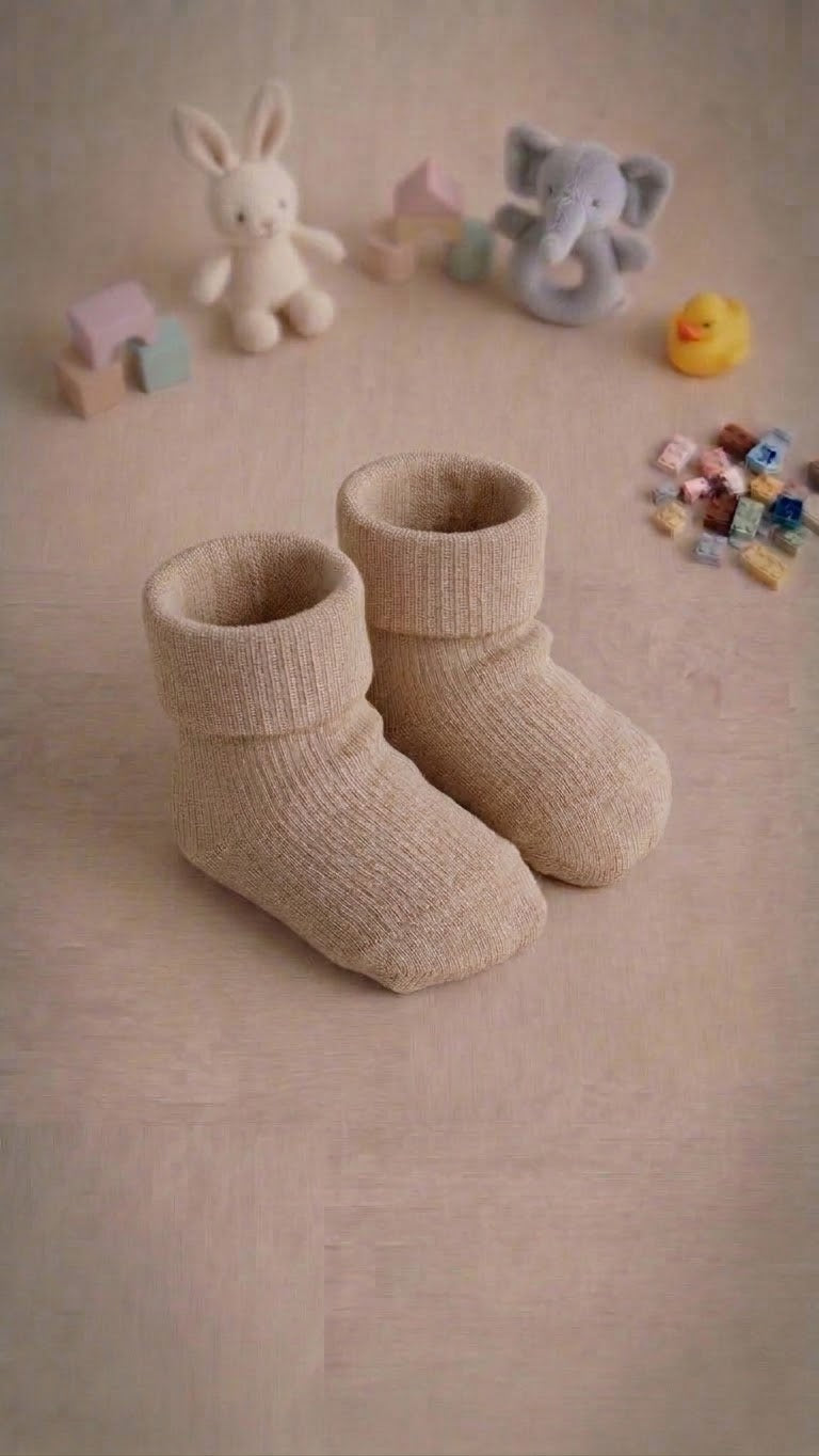 Calze corte baby beige