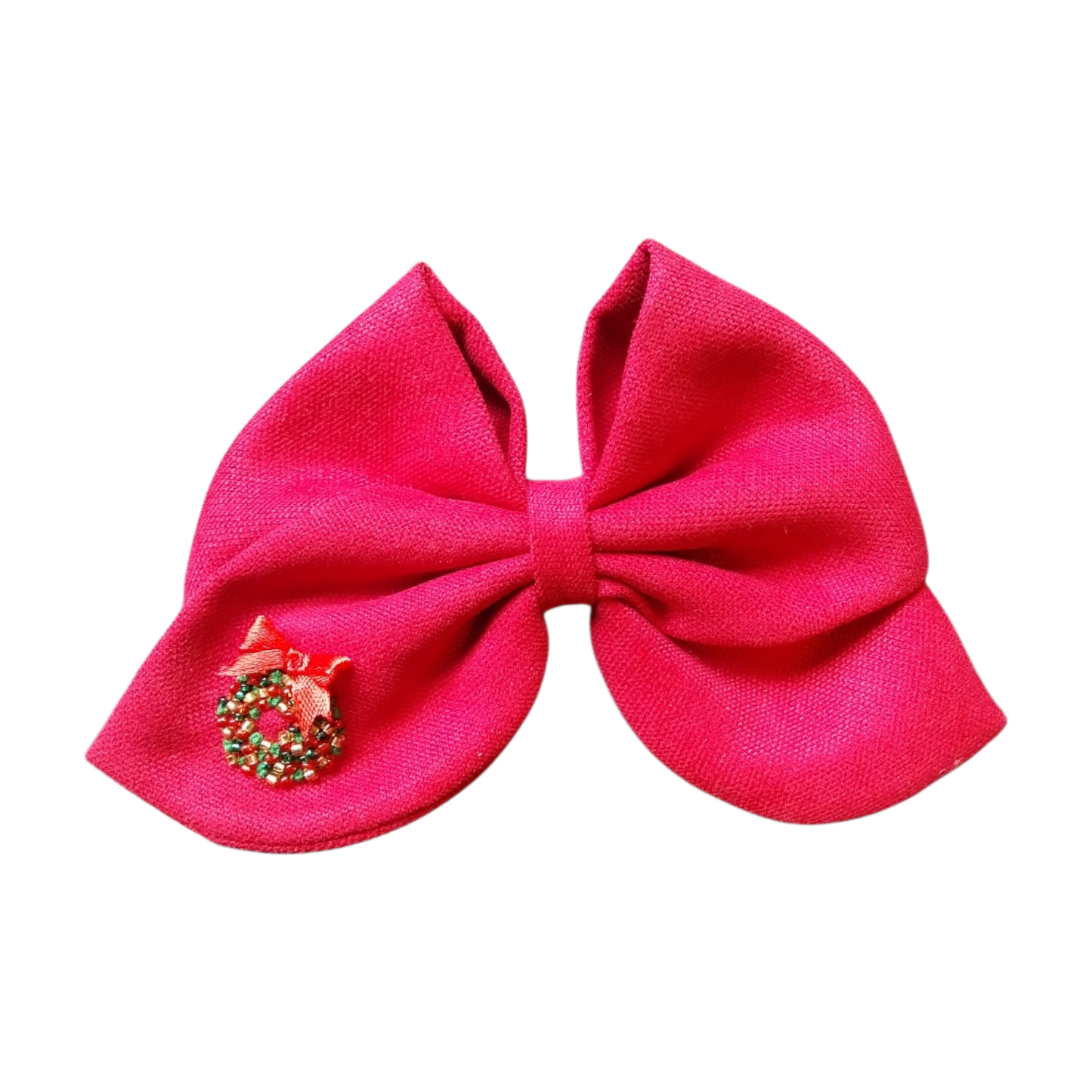 Fiocco per capelli rosso grande Natale ghirlanda