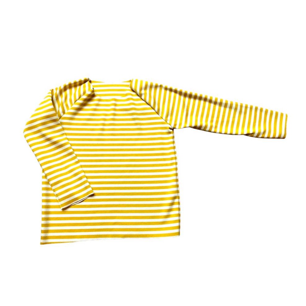 Maglia da donna a righe giallo/bianco
