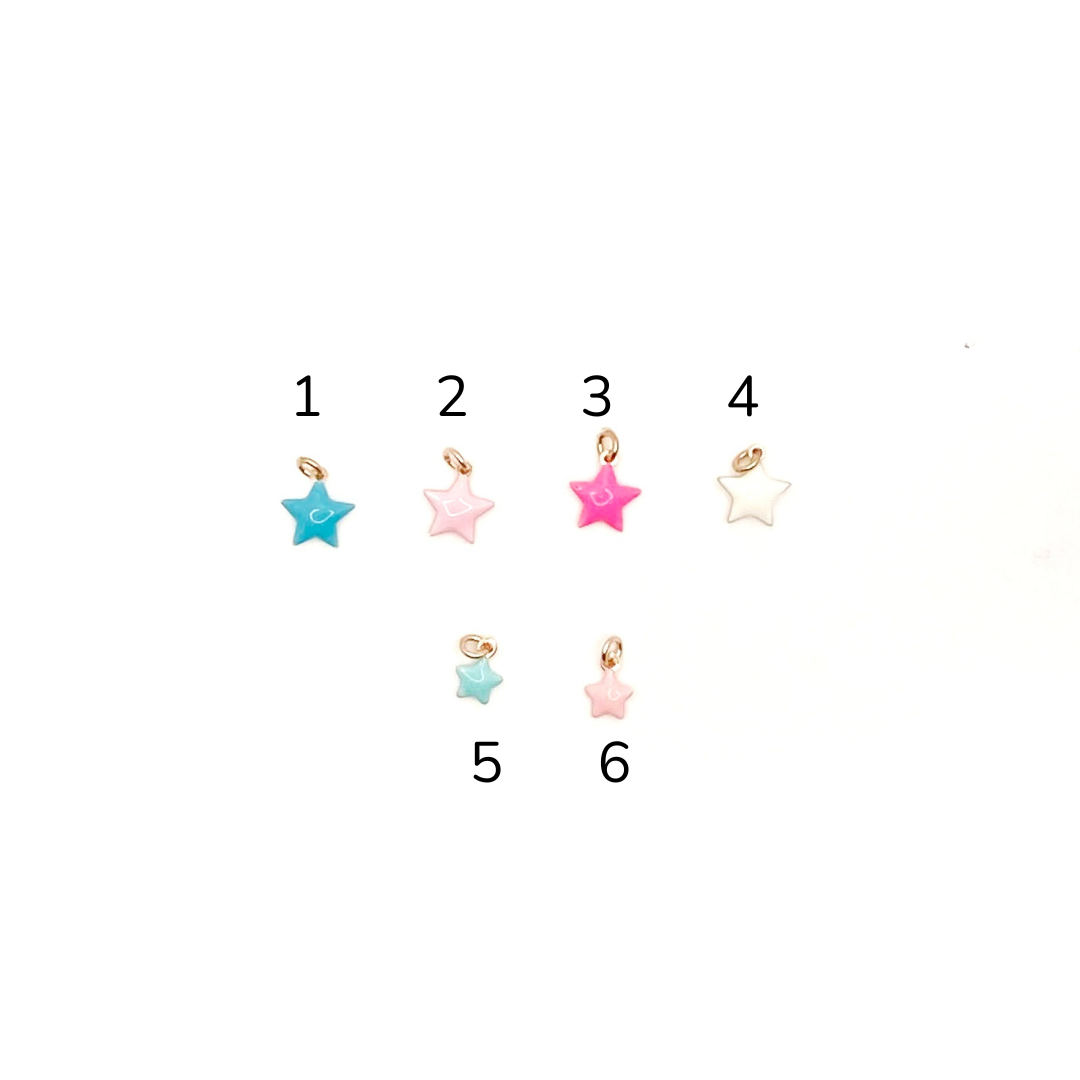 Collana Star cordino cerato + ciondolo smaltato - Personalizzabile