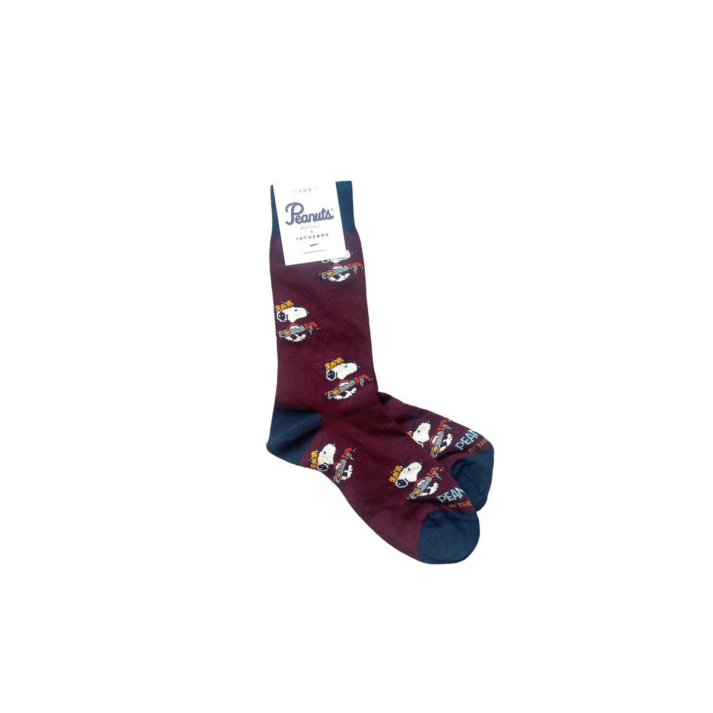 Calzini corti Snoopy bordeaux