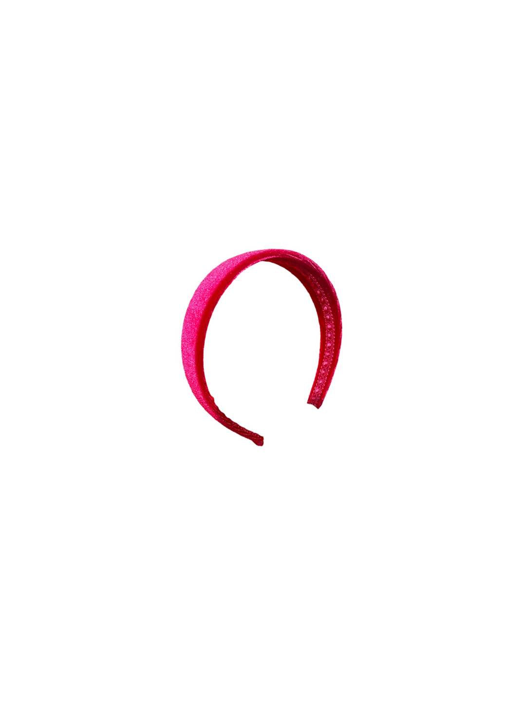 Cerchietto in velluto a fascia fucsia