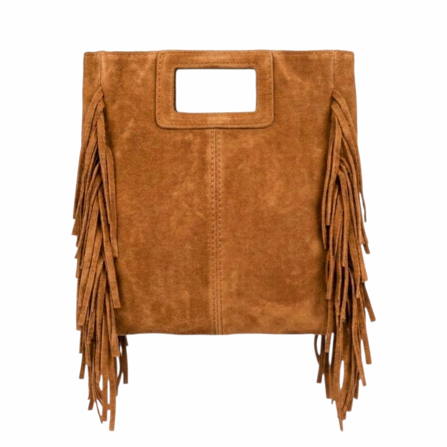 Borsa Maxi Suede con frange bruciato