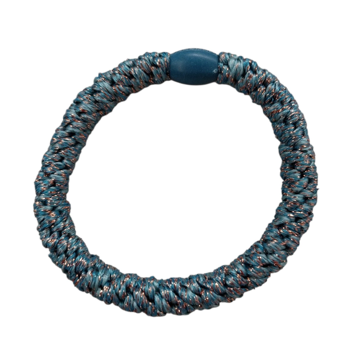 Knekki Elastico per capelli Glitter gold e light blue
