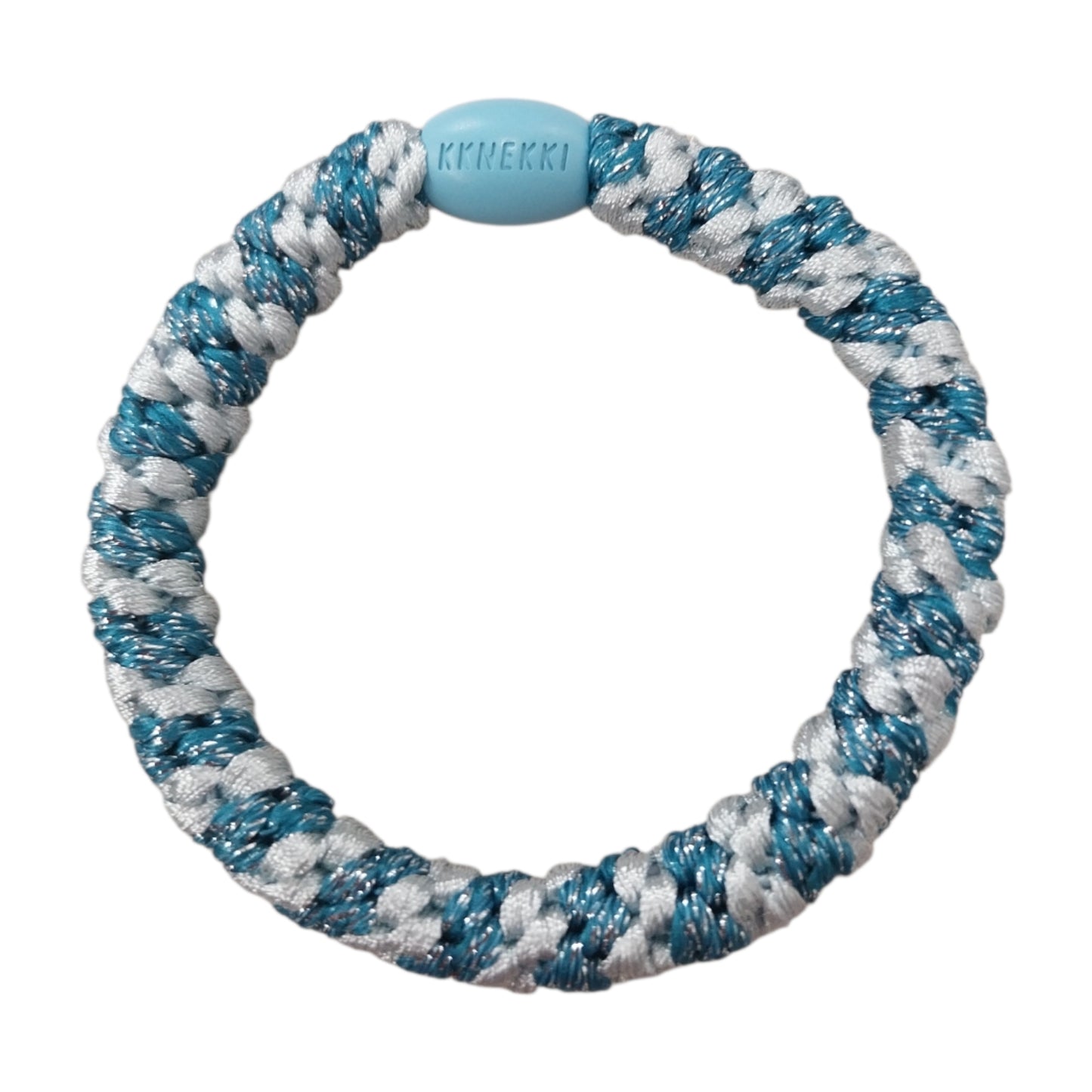 Knekki Elastico per capelli Glitter Silver light blue