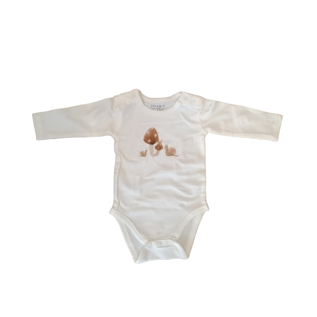 Body bianco con stampa a funghetto