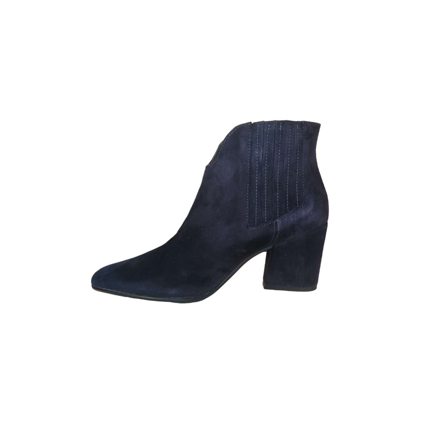 Stivaletto in pelle scamosciata blu