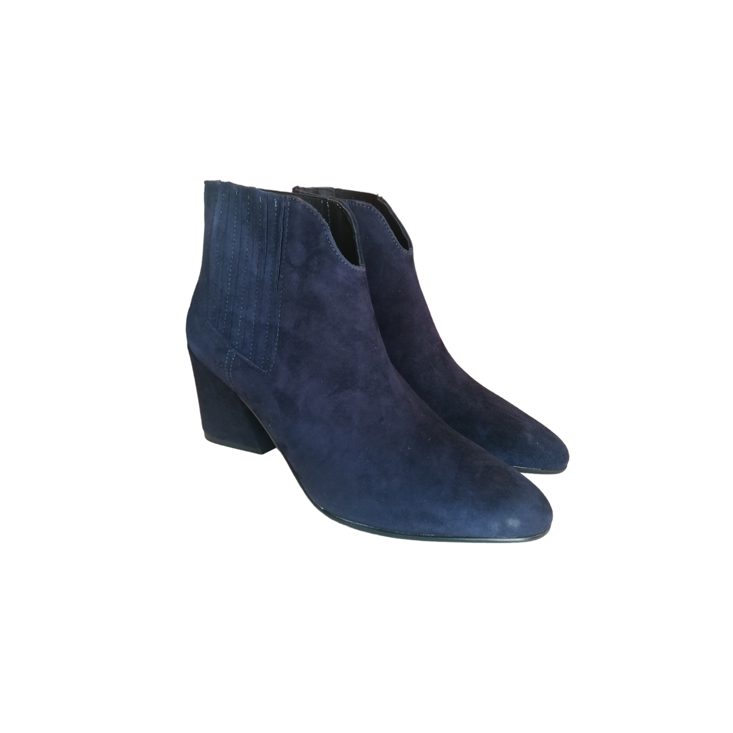 Stivaletto in pelle scamosciata blu