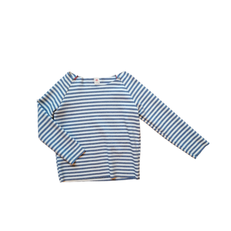 Maglia da donna a righe bianco azzurro