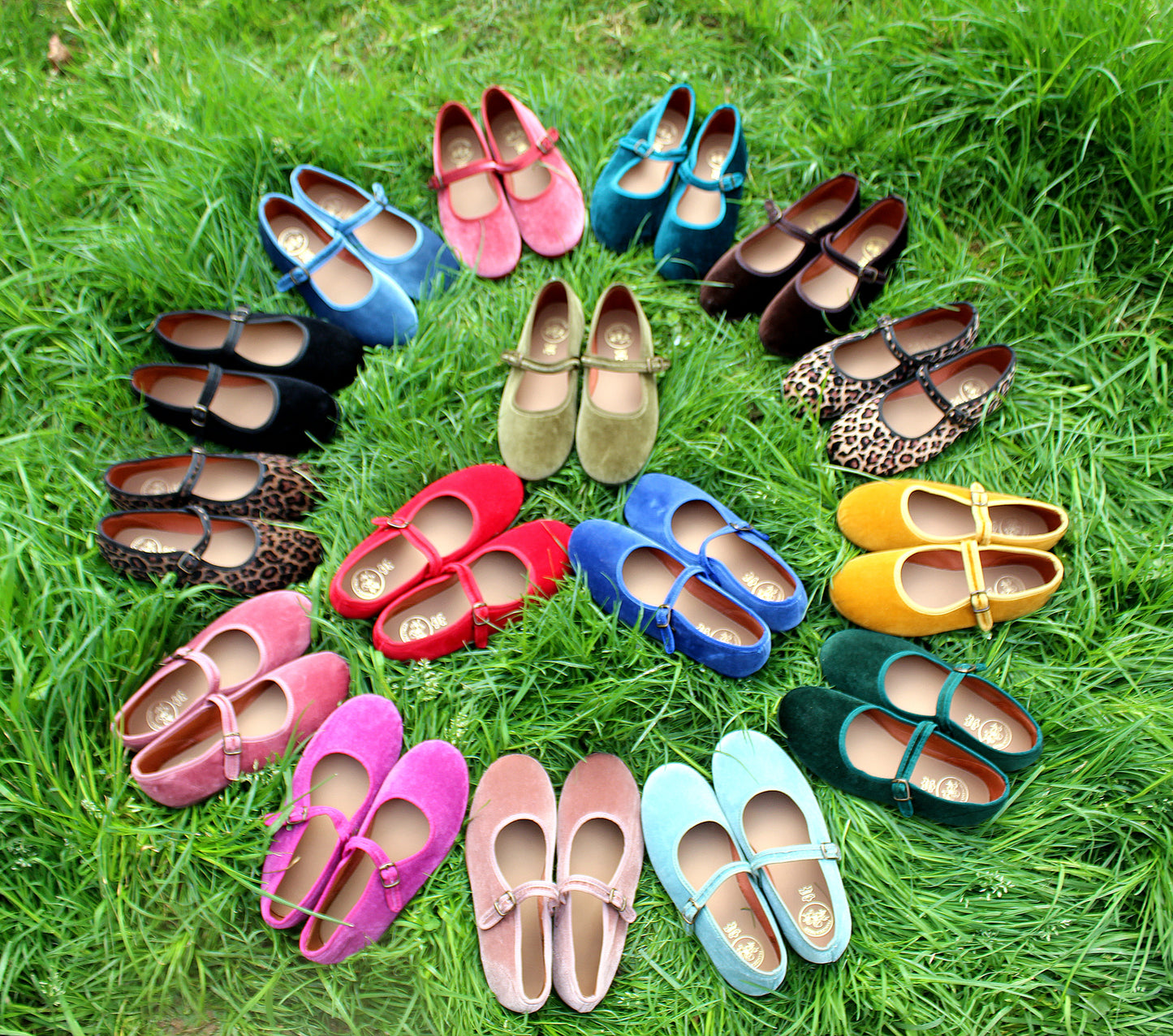 Ballerine in velluto marrone