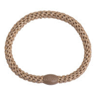 Elastico per capelli Kknekki slim beige glitter