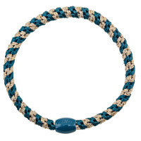 Elastico per capelli Kknekki slim light petrol beige glitter stripe