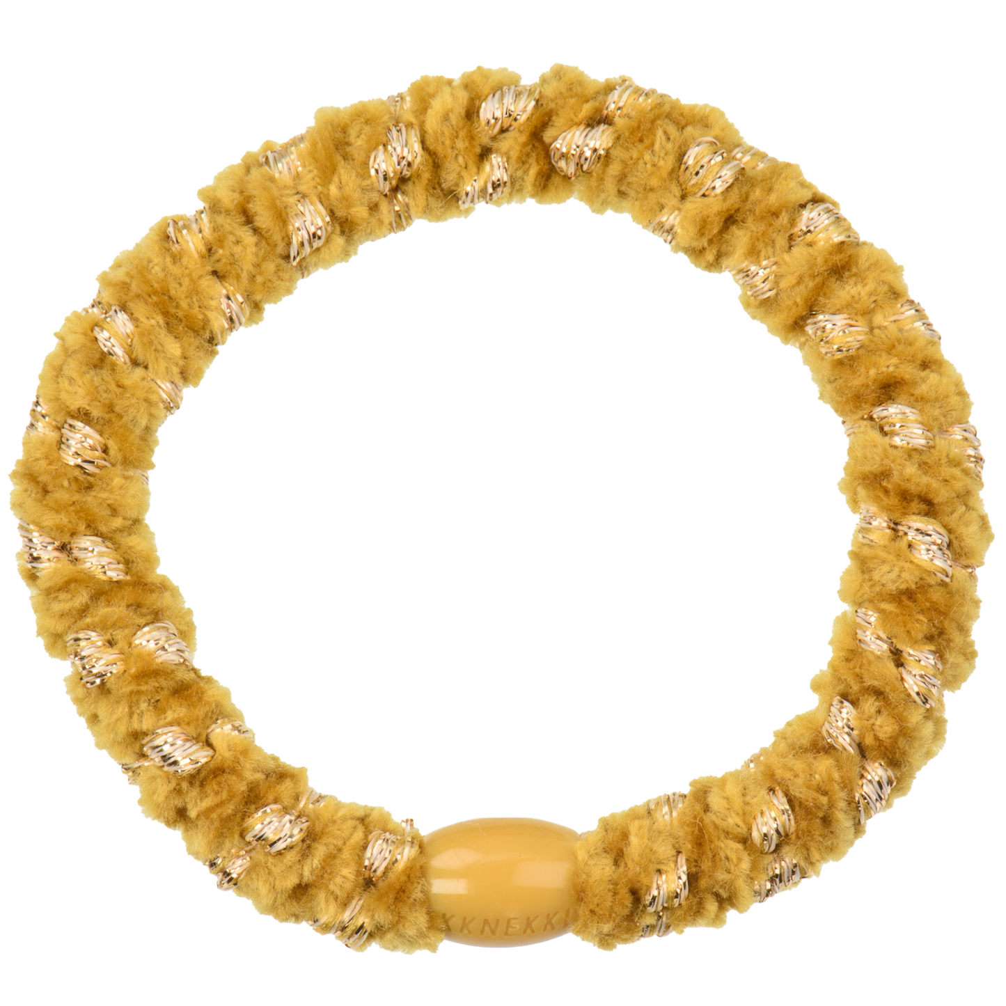 Elastico per capelli Kknekki velvet stripe mustard