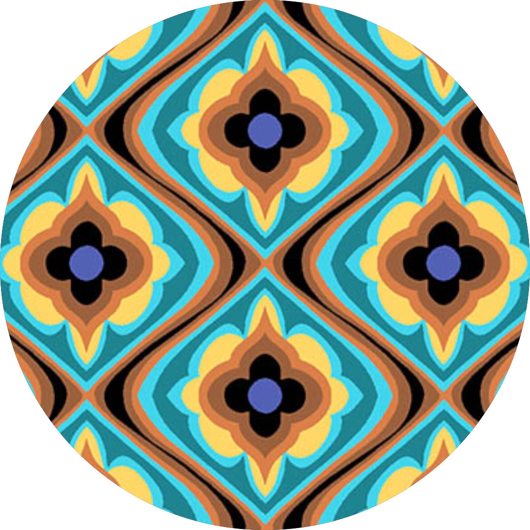 Canotta elasticizzata peso leggero fantasia Maxi Maiolica Azzurro