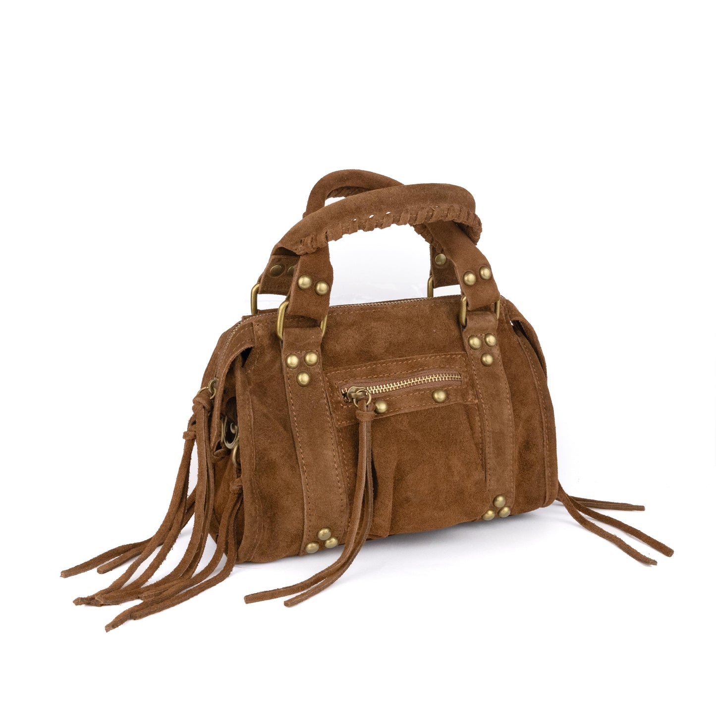 Borsa Mini Bag pelle scamosciata marrone