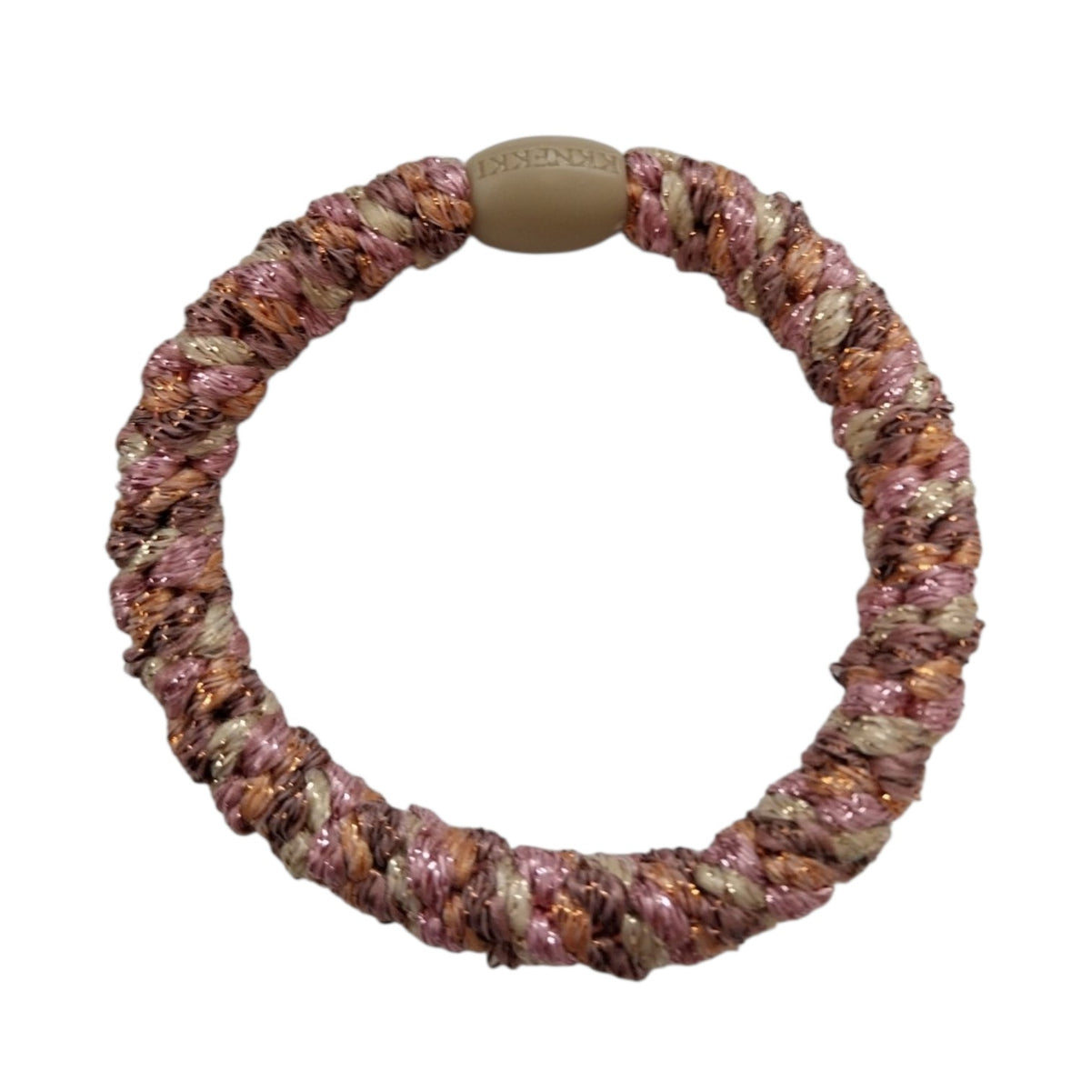 Knekki Elastico per capelli Glitter Pink e beige