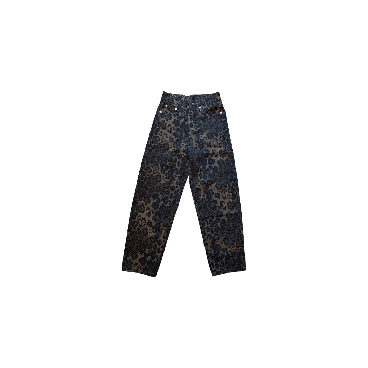 Pantalone in jeans leopardato