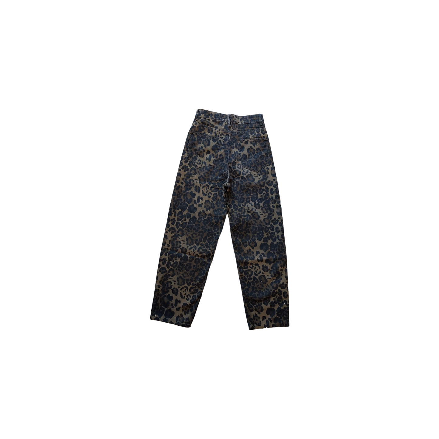 Pantalone in jeans leopardato