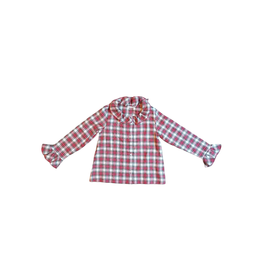 Camicia scozzese con colletto