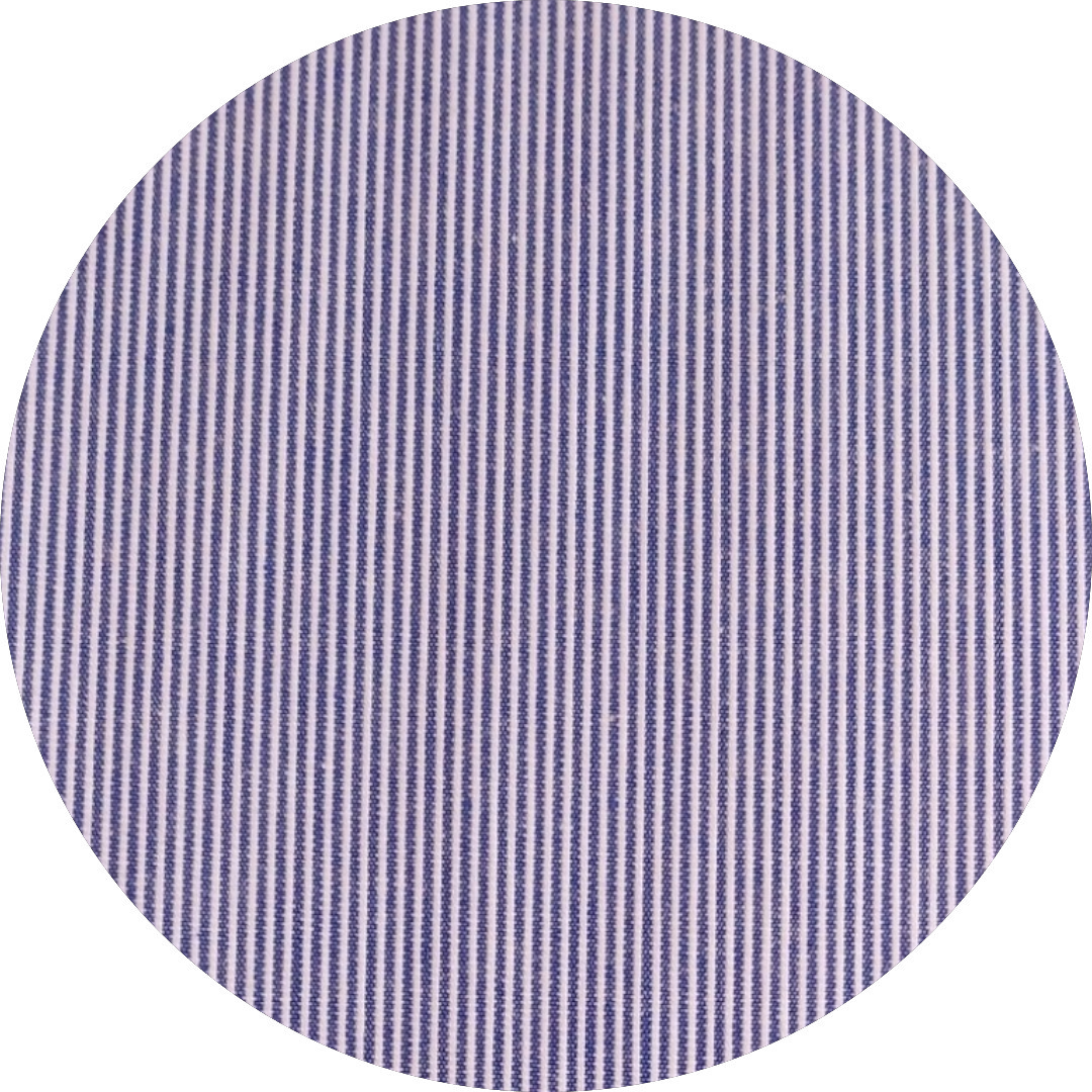 Camicia maniche corte cotone fermo righine azzurro