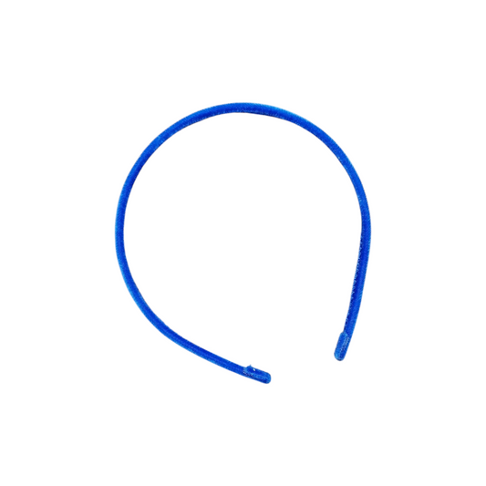 Cerchietto in velluto bluette