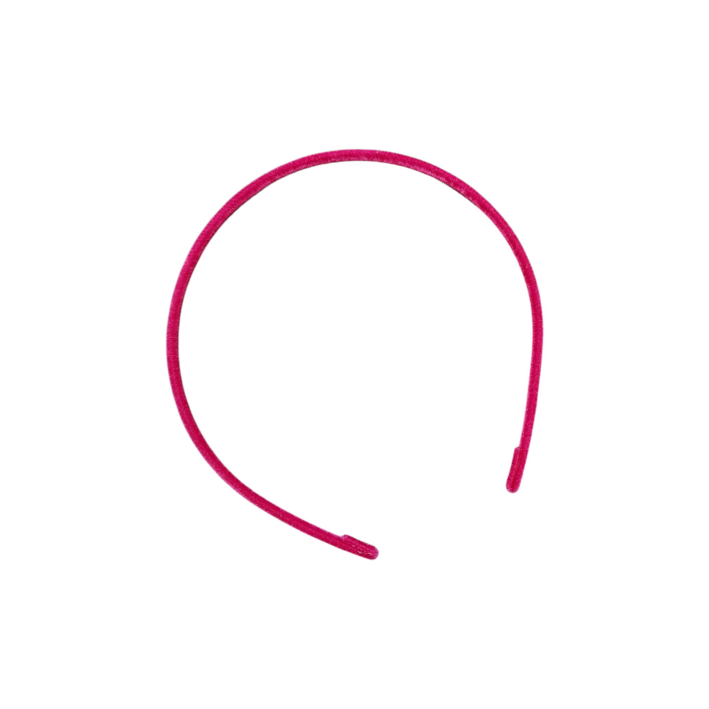 Cerchietto in velluto fucsia
