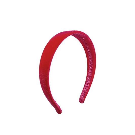 Cerchietto in velluto a fascia fucsia