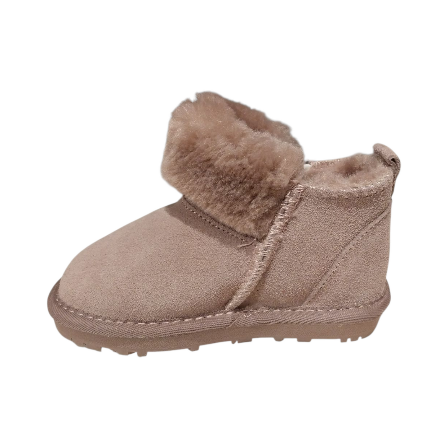 Stivaletto rosa con pelo