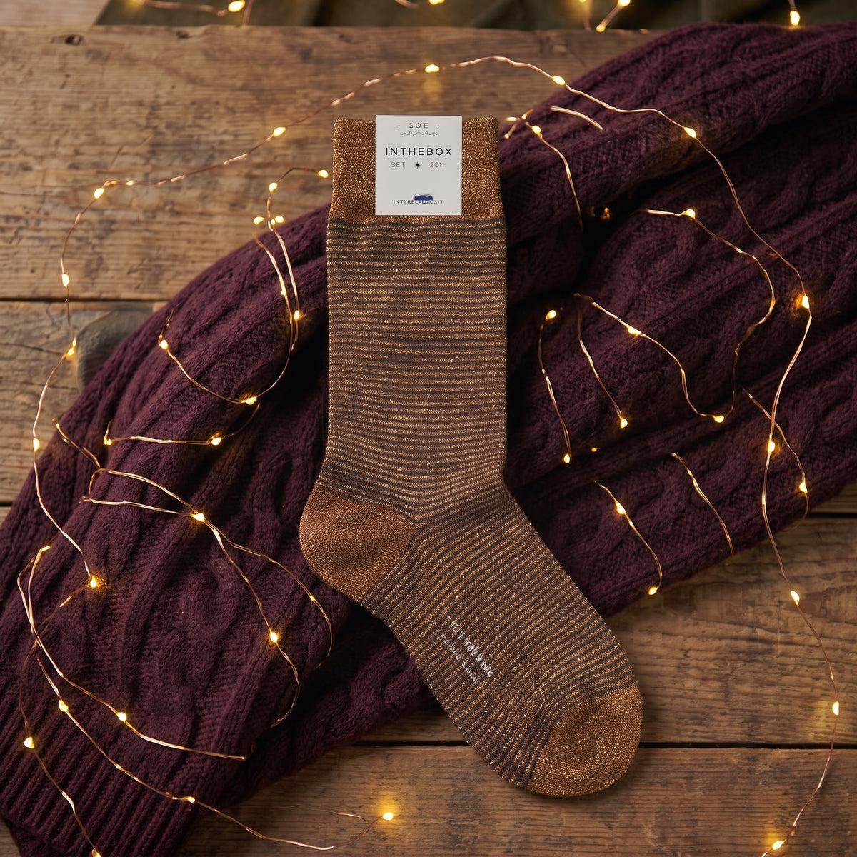 Calze corte Stripe Stardust caramello