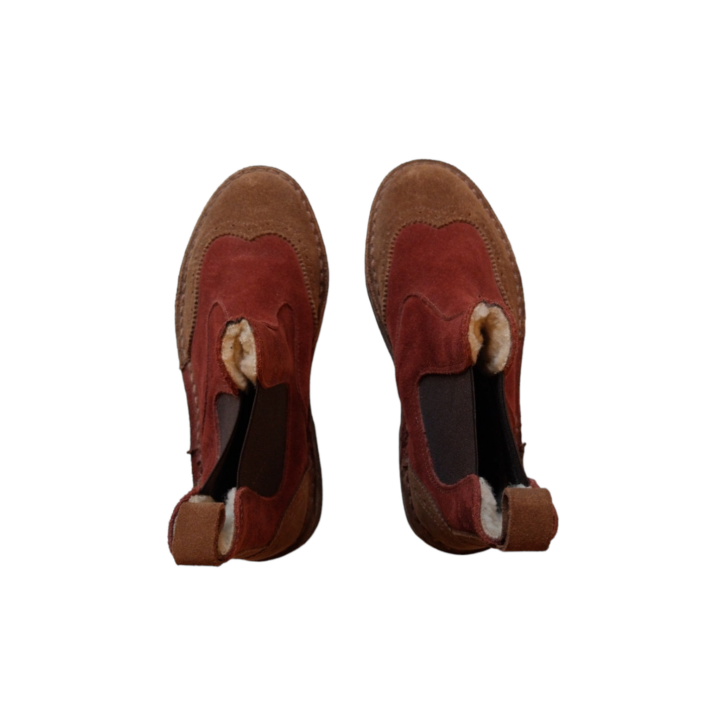 Stivaletti beatles bicolor bordeaux