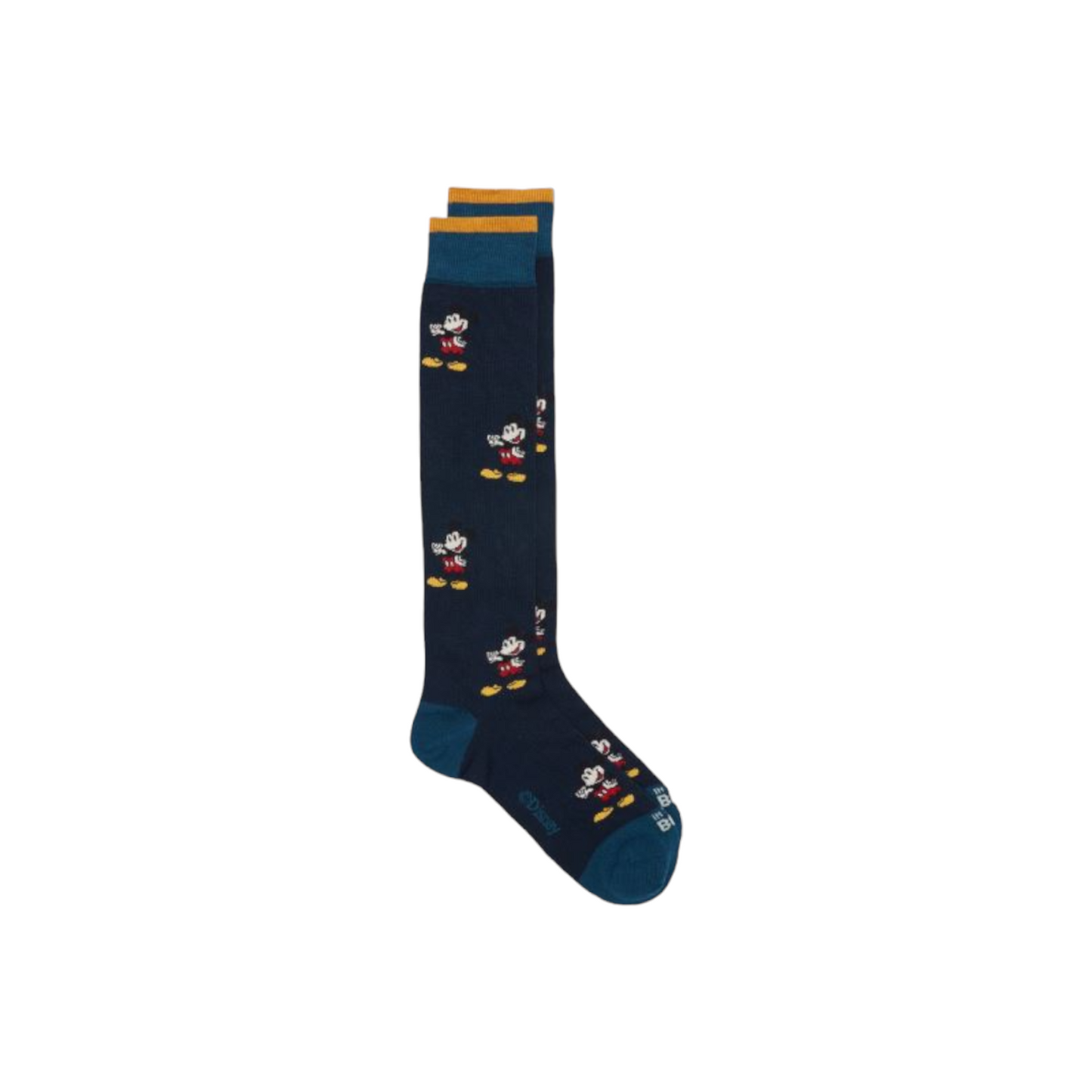 Calze in the box Mickey Mouse allover blu lunghi
