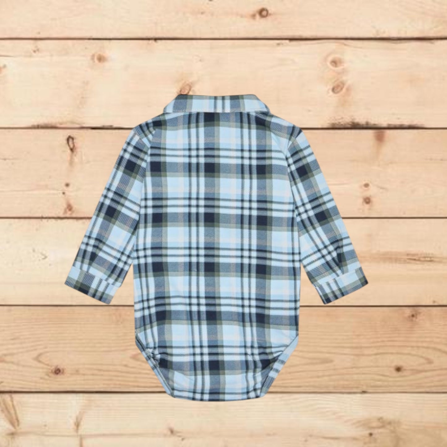 Body camicia motivo tartan blu