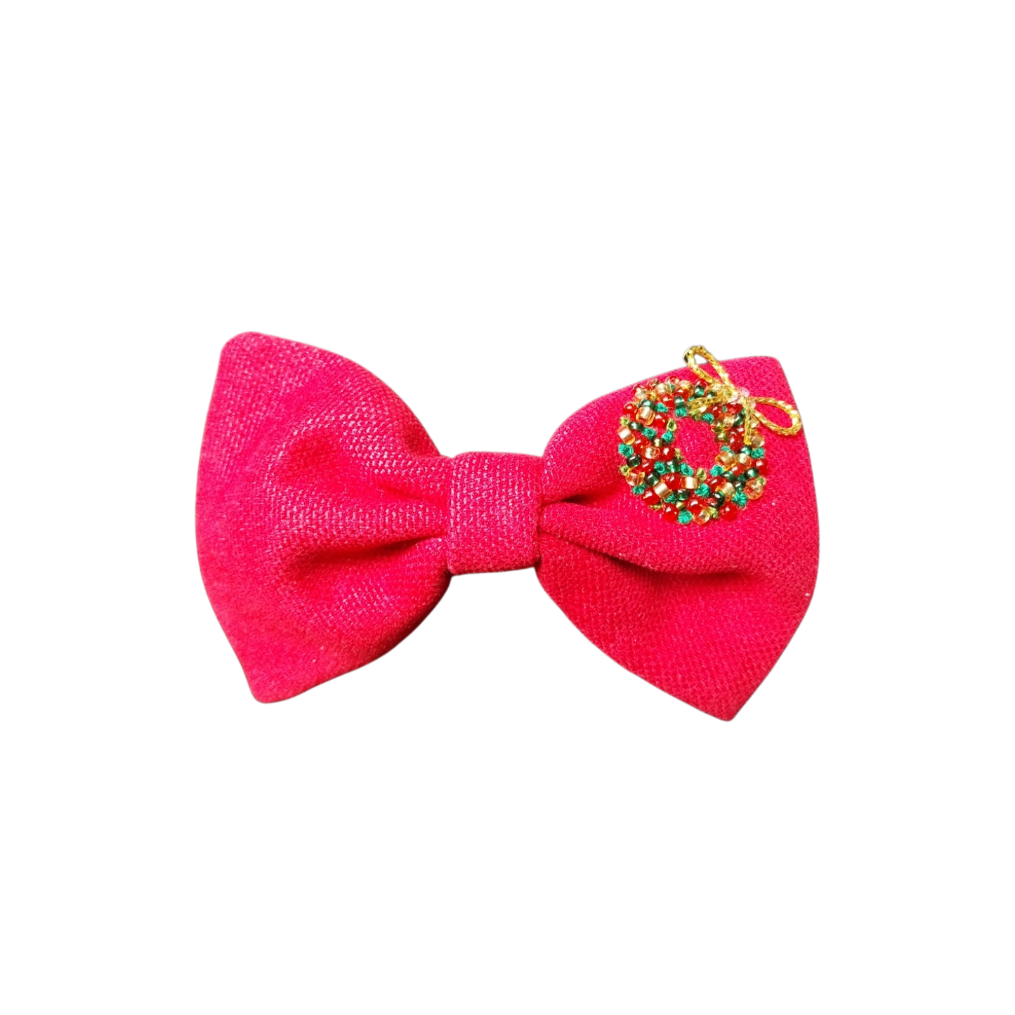 Fiocco per capelli rosso piccolo ghirlanda Natale