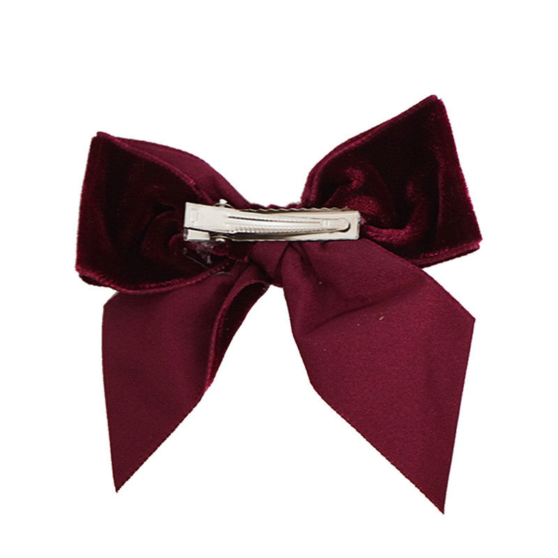 Fiocco per capelli di velluto color bordeaux