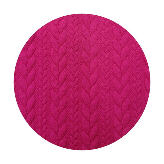 Felpa maniche lunghe treccia fuxia