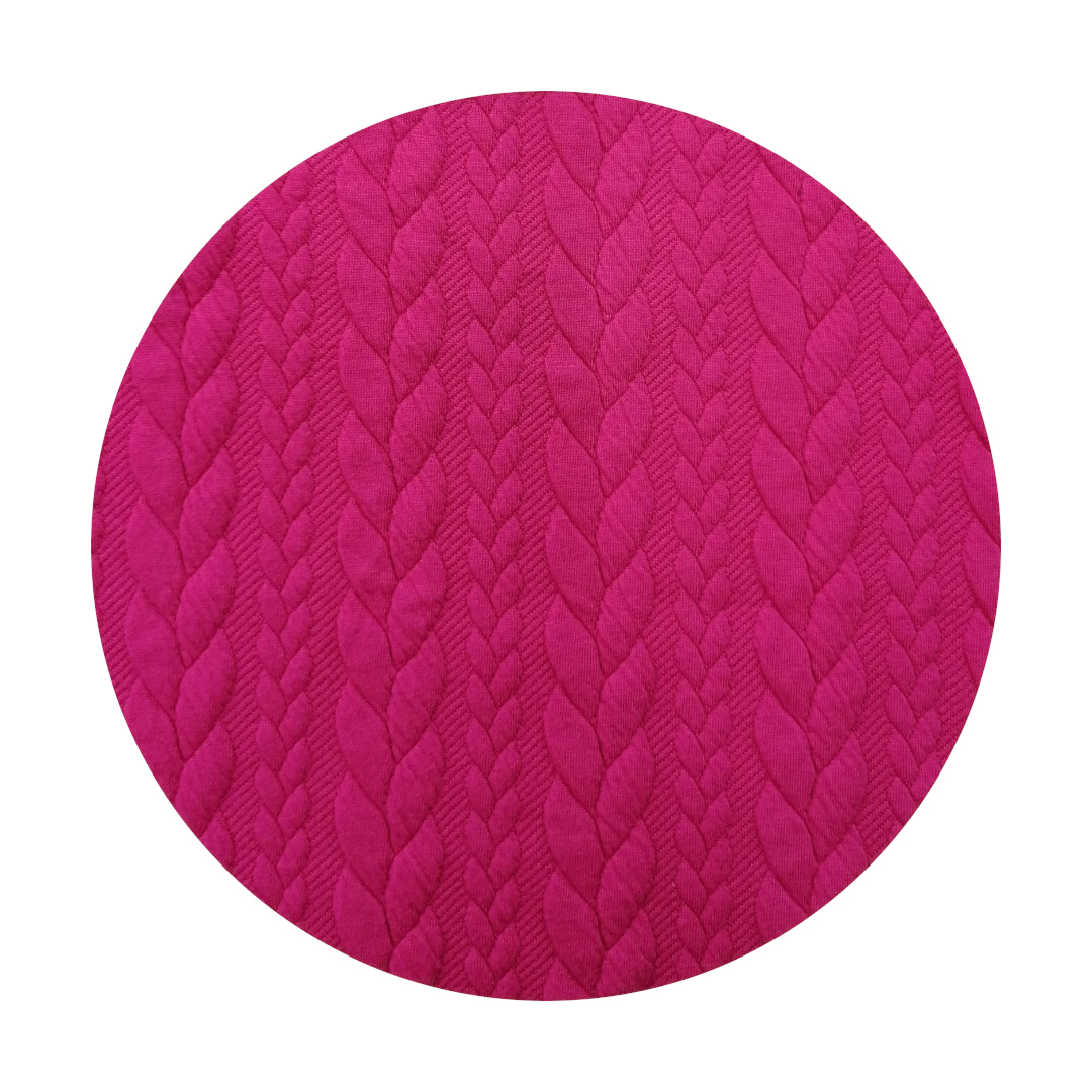 Felpa maniche lunghe treccia fuxia