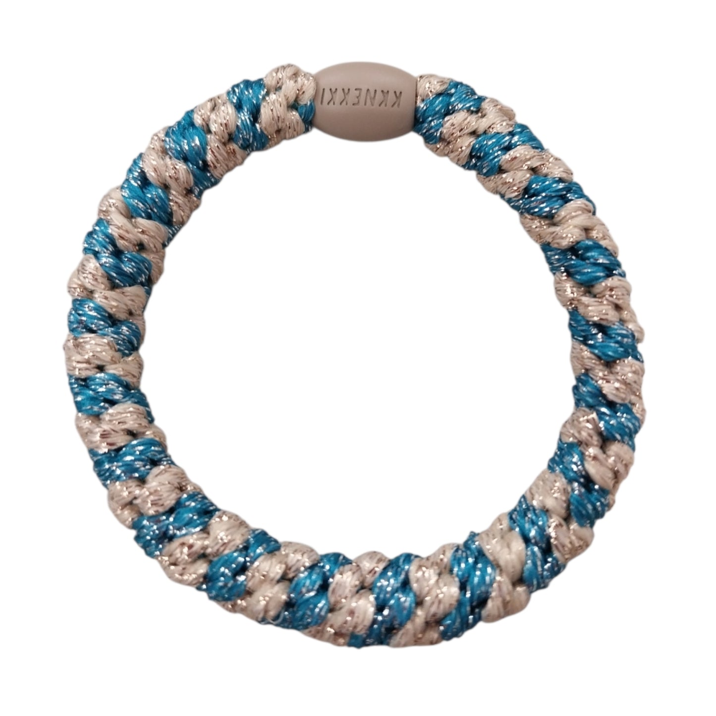 Knekki Elastico per capelli Glitter Beige e blue
