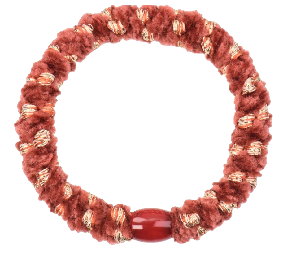 Elastico per capelli Kknekki velvet stripe rosewood