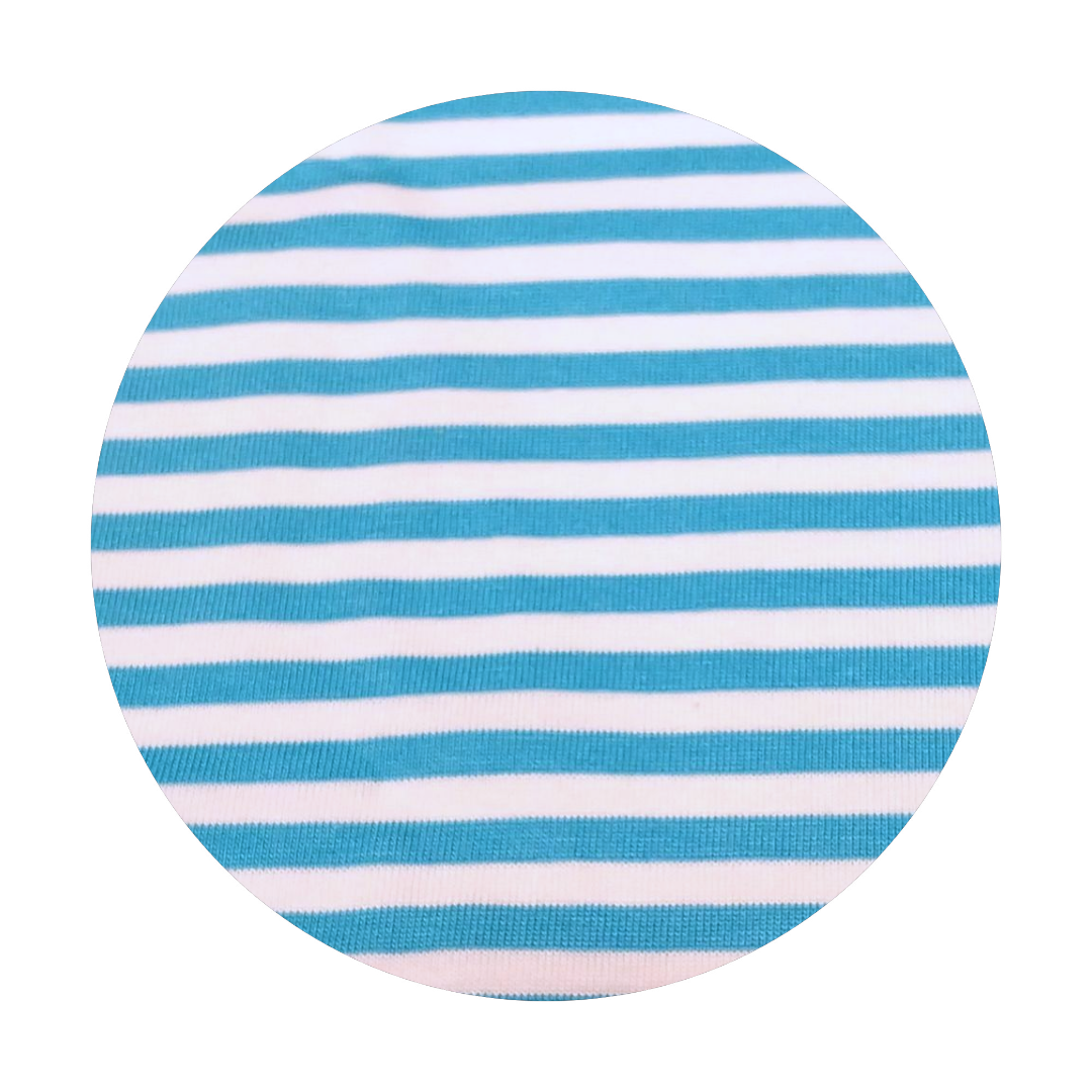 Maglia maniche lunghe righe sottili celeste peso leggero