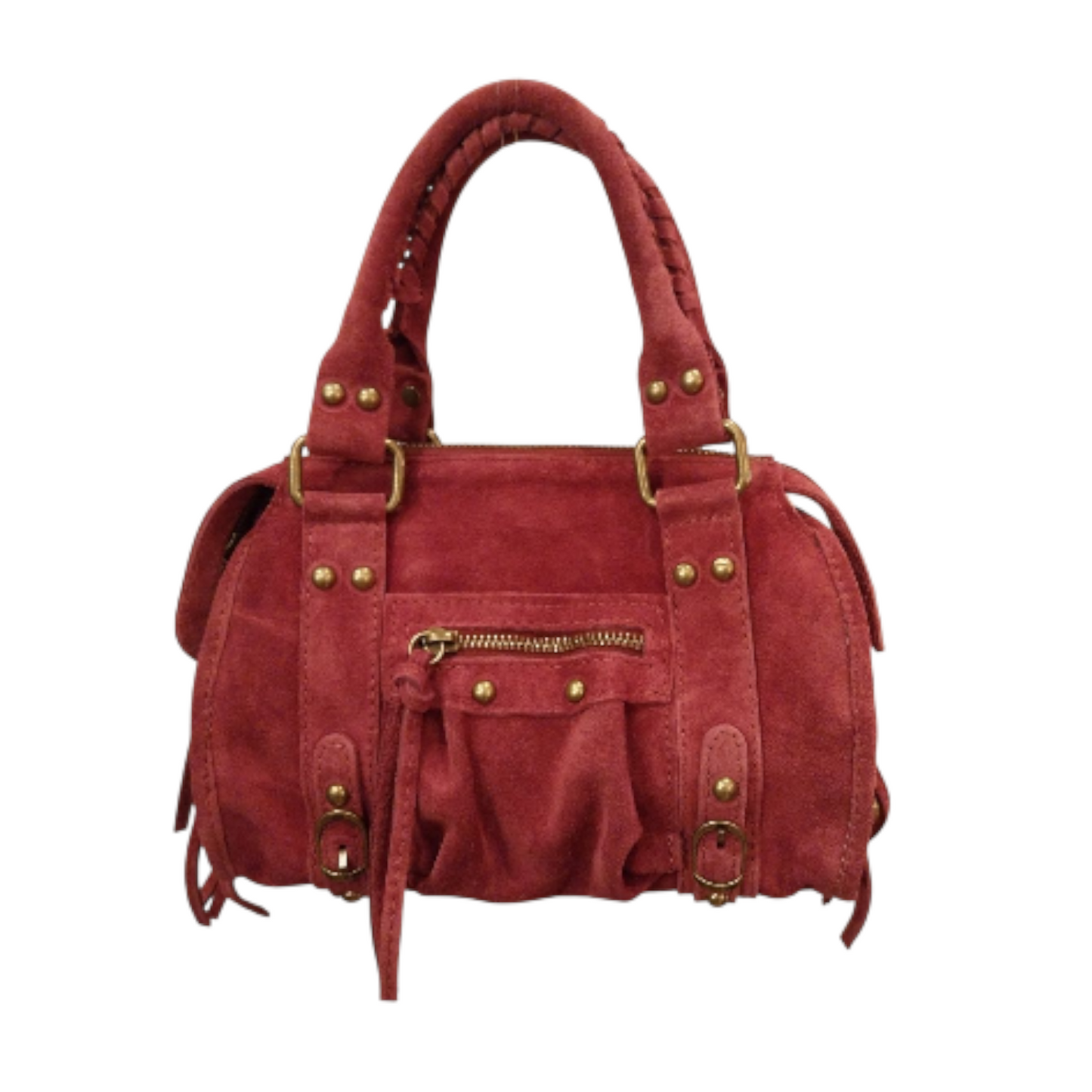 Borsa Mini Bag pelle scamosciata magenta