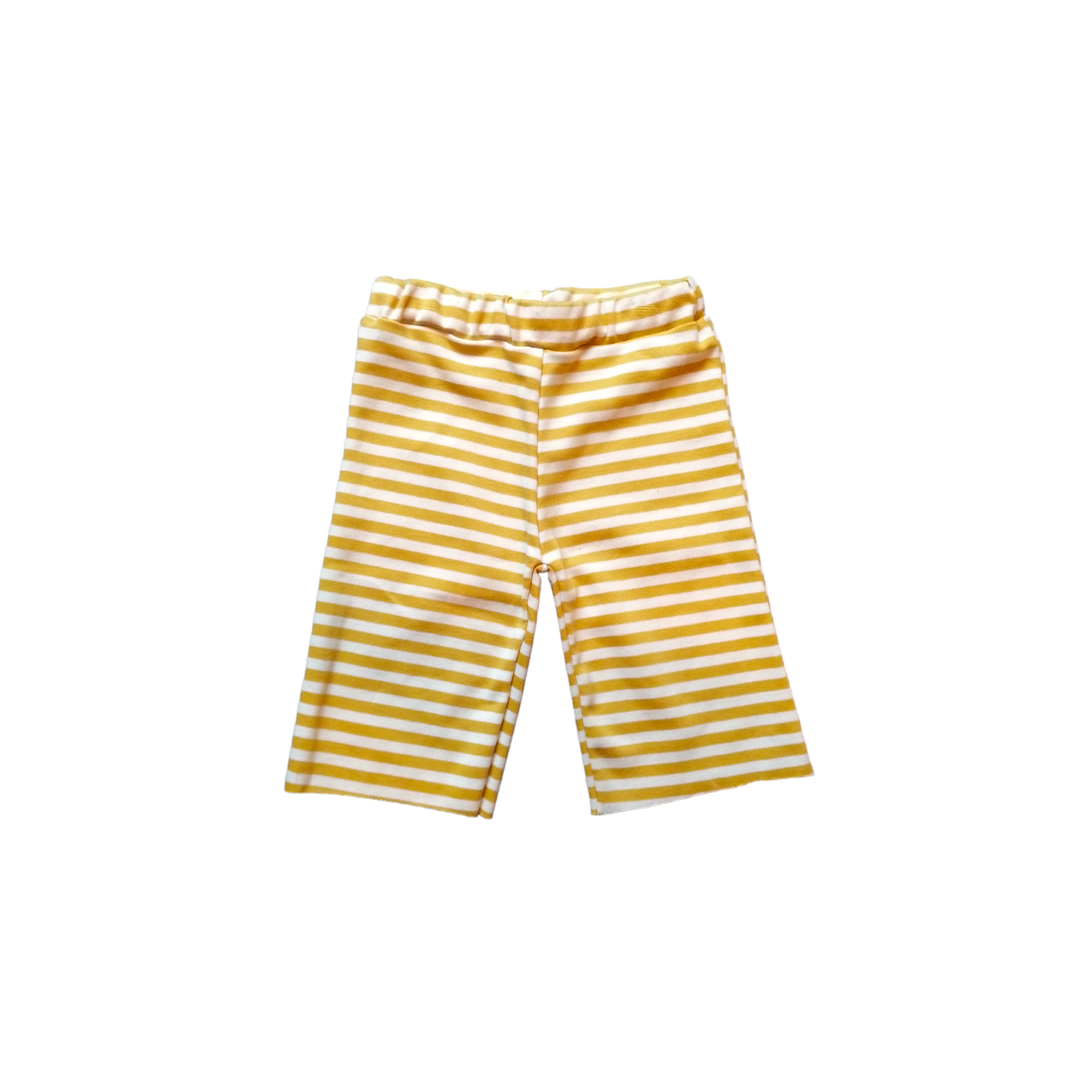 Pantalone baby a righine gialle e bianche