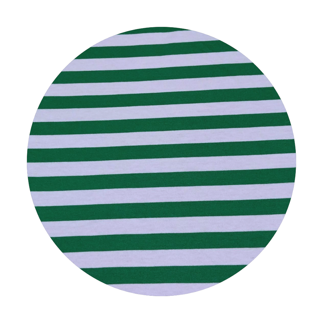 Maglia maniche lunghe righe medie verde peso leggero