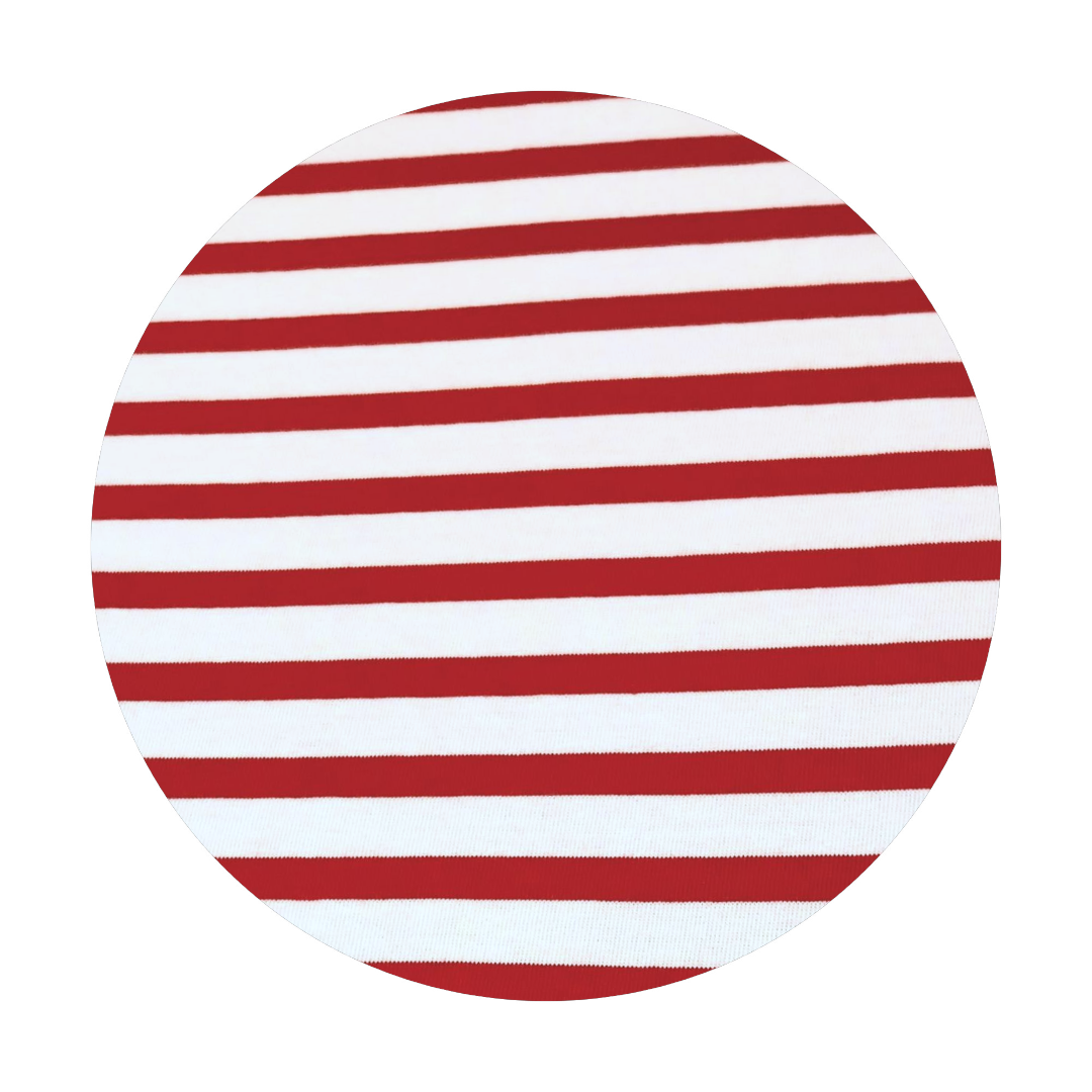 Maglia maniche lunghe righe medie rosso peso leggero