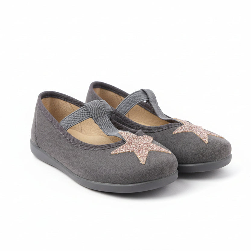 Ballerine stella grigio scamosciate