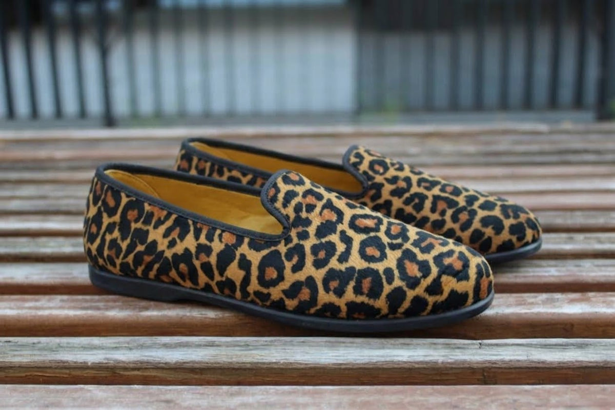 Slippers velluto leopardato