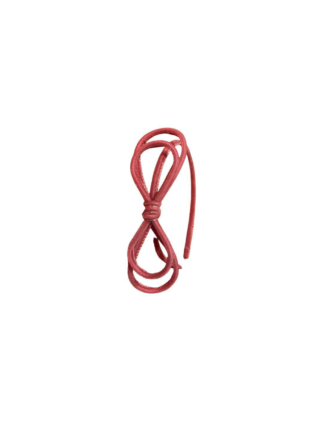 Cerchietto in velluto con fiocco rosa
