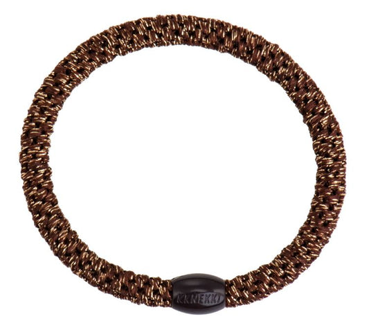 Elastico per capelli Kknekki slim bronze glitter