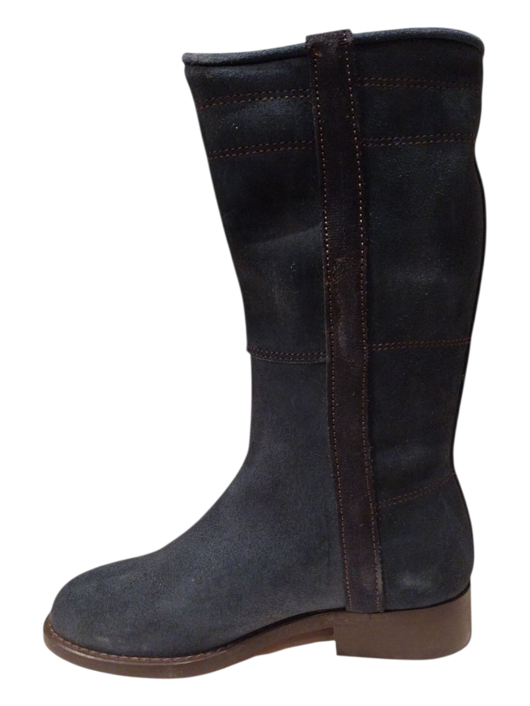 Stivale alto scamosciato blu