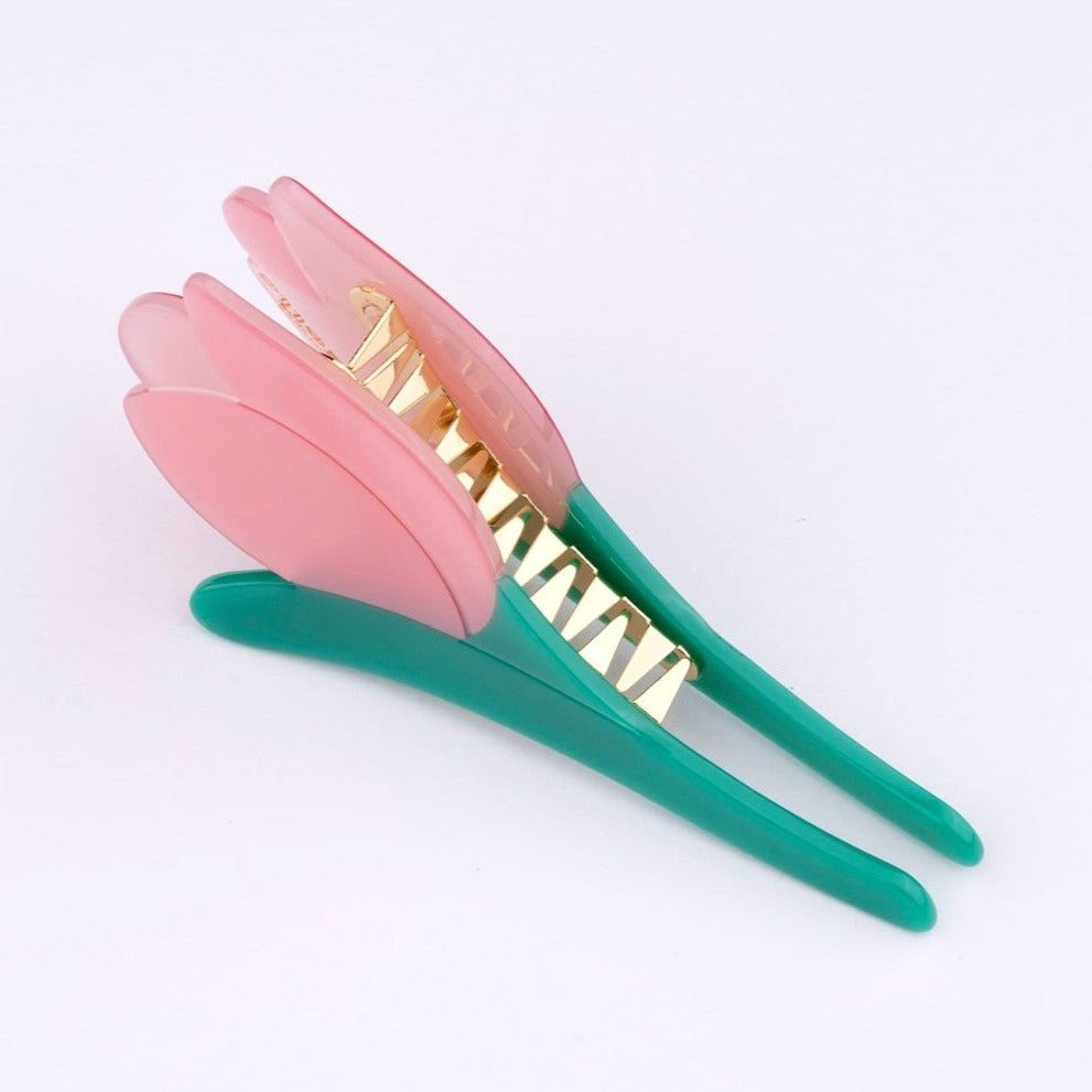 Molletta a pinza tulipano rosa